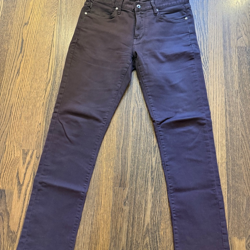 John Varvatos Mens Slim Fit Pants in Plum